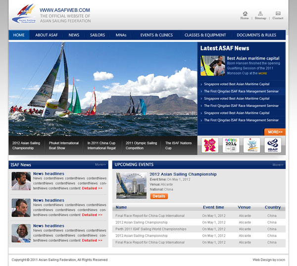 選擇一個合適的網(wǎng)站建設(shè)公司。 亞洲帆船聯(lián)合會 網(wǎng)站開發(fā) 網(wǎng)站建設(shè)